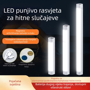 LED prijenosna svjetiljka za nuždu s USB punjenjem, magnetsko pričvršćivanje za štandove na noćnim tržištima