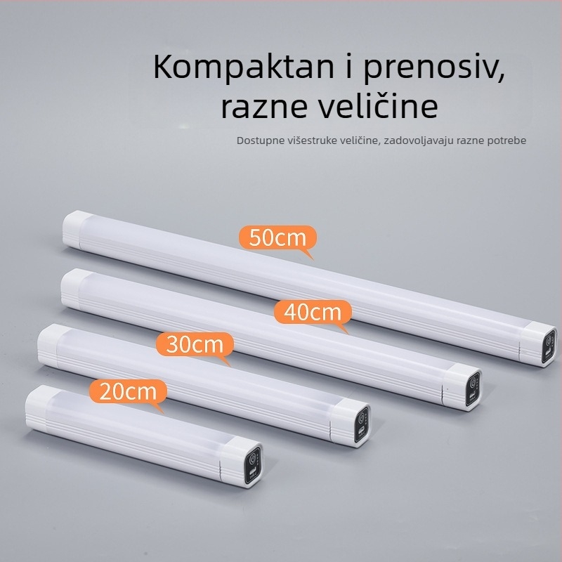 LED prijenosna svjetiljka za nuždu s USB punjenjem, magnetsko pričvršćivanje za štandove na noćnim tržištima