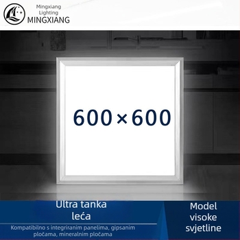 LED ravni panel za plafon 600x600, aluminijski okvir 595x595, 110V, gips ploča, integrirana plafonska svjetiljka 60x60x60