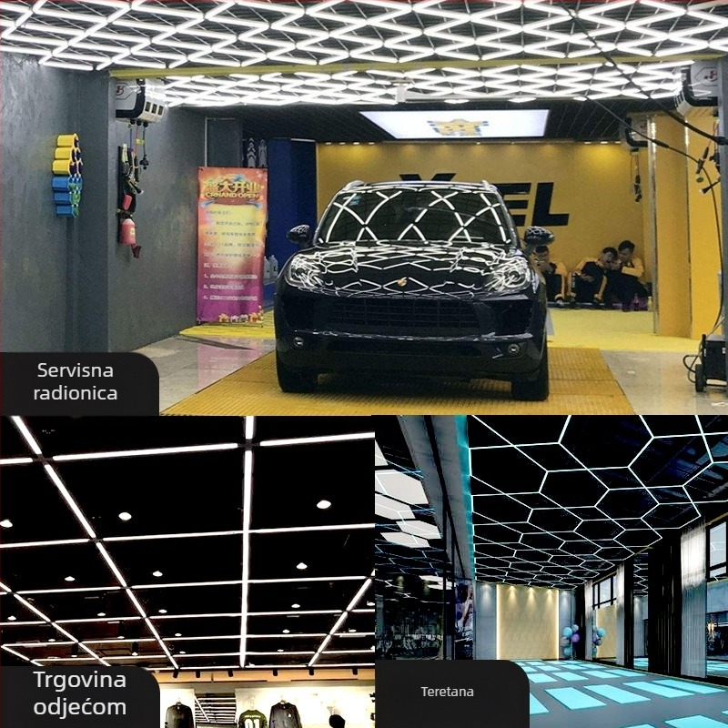 LED traka rasvjeta za strop – za uredske prostore, frizerske salone, učionice i studije, dnevno svjetlo s pet stranica