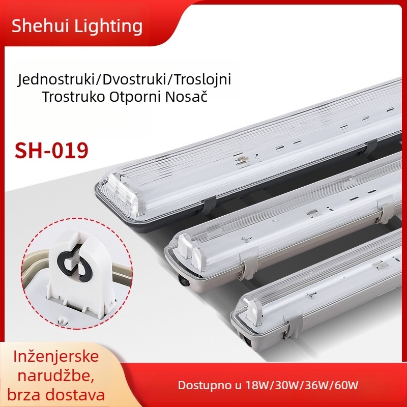 LED trostruka zaštita nosač svjetla za T5/T8 s difuznim sjenilom, otporan na vlagu i vodu, duljina 1.2 m