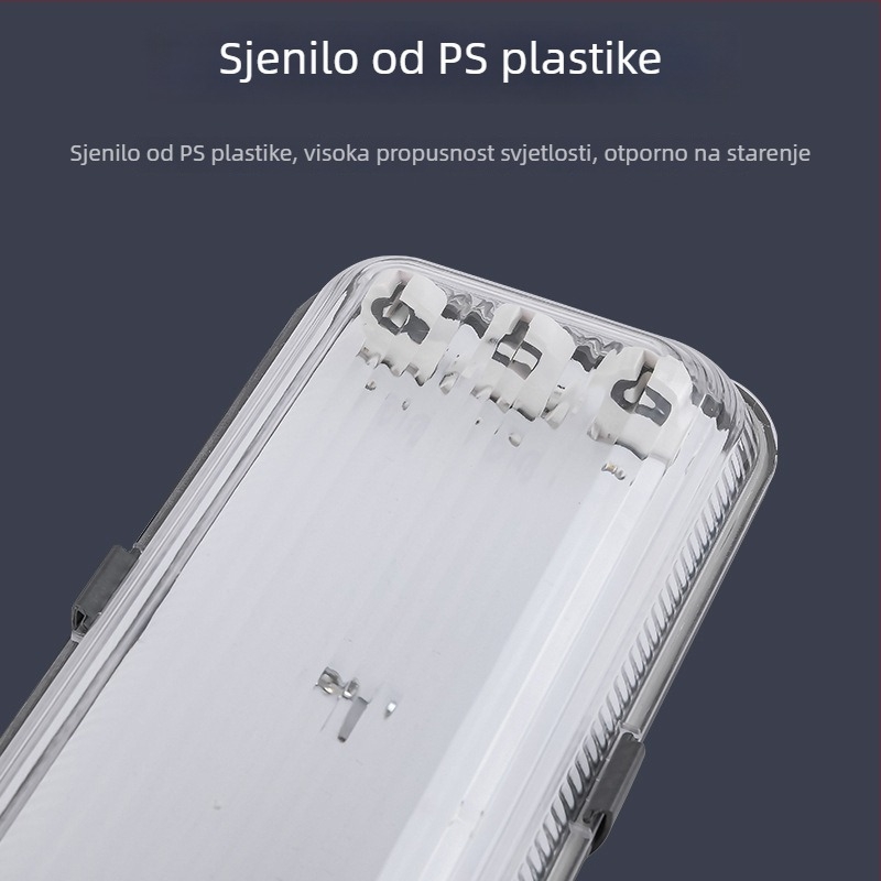 LED trostruka zaštita nosač svjetla za T5/T8 s difuznim sjenilom, otporan na vlagu i vodu, duljina 1.2 m
