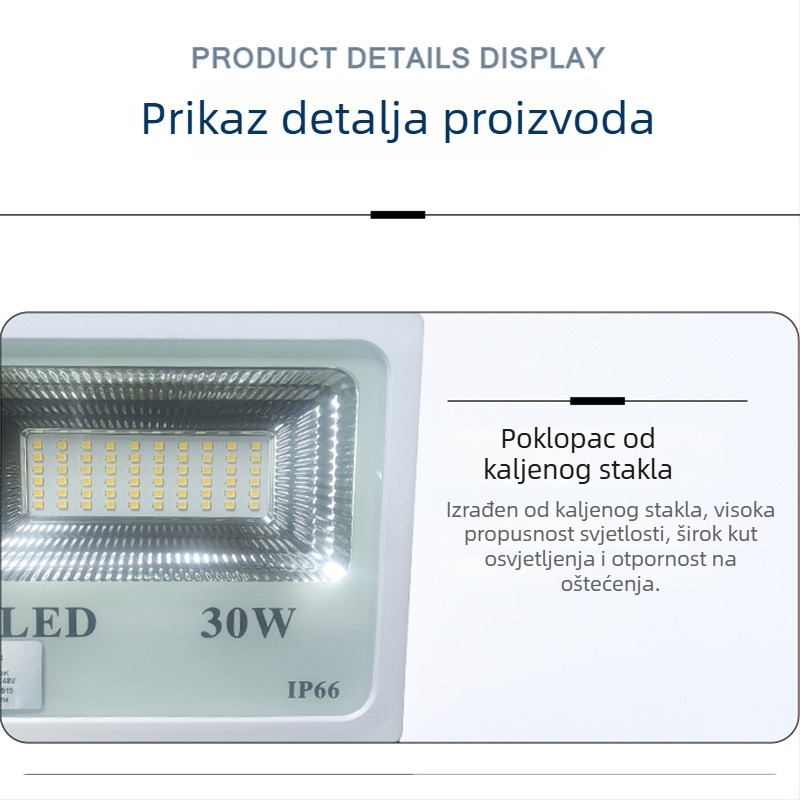 LED vanjski reflektor s fotocitnim senzorom, niska napetost, 36V/48V/60V