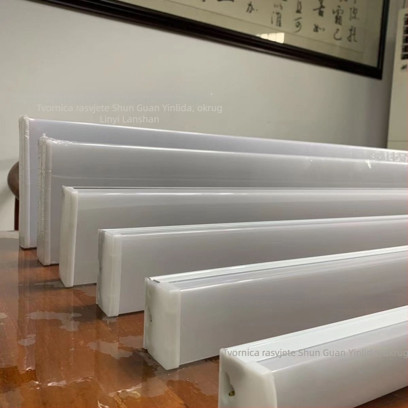 Meilemeiya minimalistička moderna LED traka za strop s pet stranica osvjetljenja, viseće linearno svjetlo, bezšavne spoje