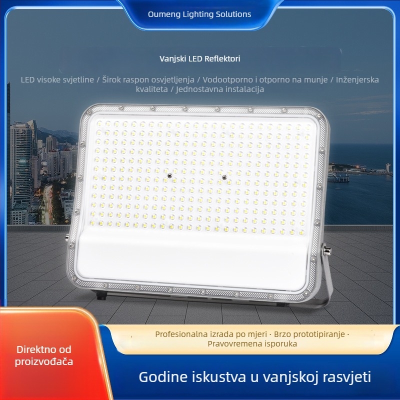 LED floodlight za vanjsku upotrebu, vodootporan, 200W, 120° kut snopa, 5000 lm, aluminijsko kućište, IP65