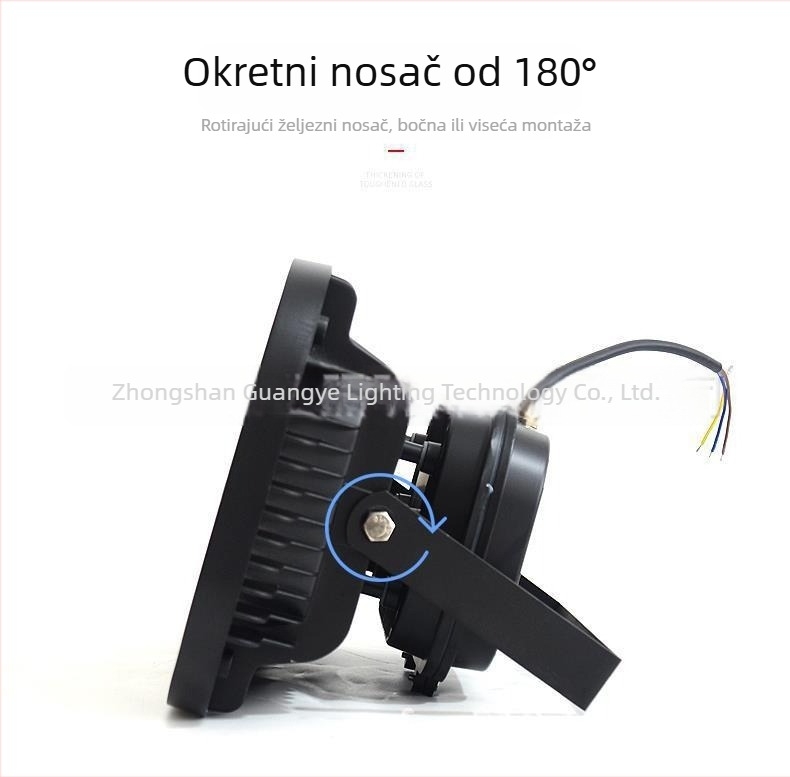 Vanjsko LED flood svjetlo s lećom, kvadratni snop, 100W–200W