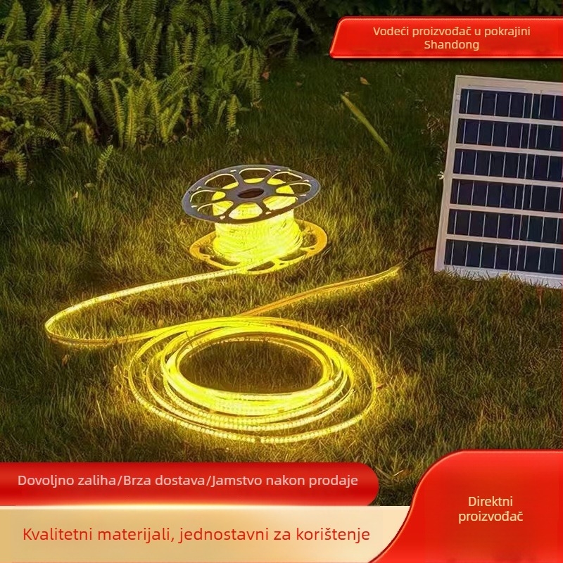 Vanjski vodootporni LED nizovi za dvorište, dekor s zvjezdanim nebom, treperave višebojne svjetlosne trake, solarno napajanje