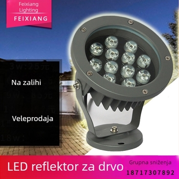 LED svjetlo za drveće i krajolik, vanjsko vodootporno, 3W/6W/9W/12W/18W, osvjetljenje tla, super svijetlo