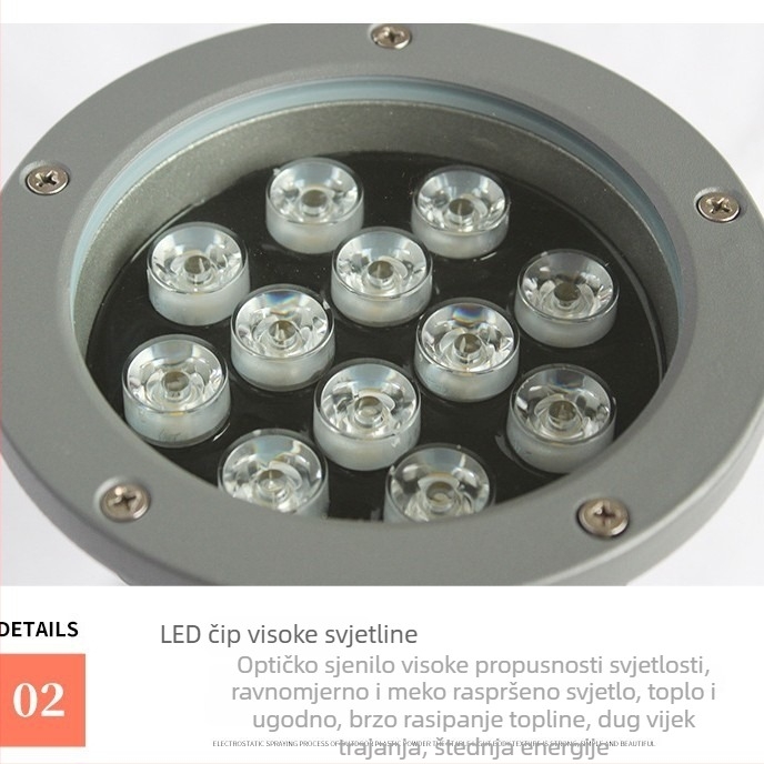 LED svjetlo za drveće i krajolik, vanjsko vodootporno, 3W/6W/9W/12W/18W, osvjetljenje tla, super svijetlo