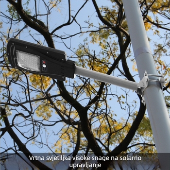 Solarna zidna svjetiljka za dom i dvorište, integrirana LED ulična svjetiljka visoke snage na visokome stupnju stupa, 60 LED, 450 lm, aluminijska legura, IP67