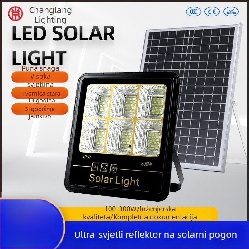 Visoko svjetleći solarni vrtni flood light – zidno vanjsko rasvjetno svjetlo IP67