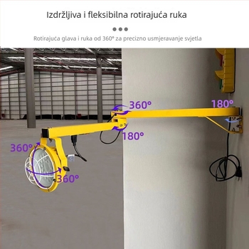 LED flood light s dvostrukim nosačem za montažu, za utovar i istovar, vodootporan, snažan intenzitet rasvjete, skladišno osvjetljenje