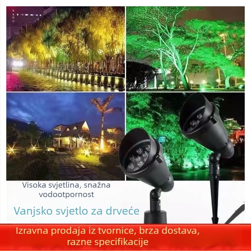 Podvodna LED rasvjeta za ribnjake i bazene s šarenim usmjerenim svjetlima i ugrađenim osvjetljenjem fontane, 12V/24V/220V