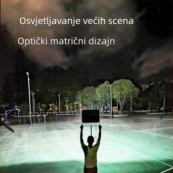 LED vanjski floodlight IP65 vodootporan za industrijske radionice i tvornice, 50W, 5000lm, 90° snop, aluminijsko kućište, crna