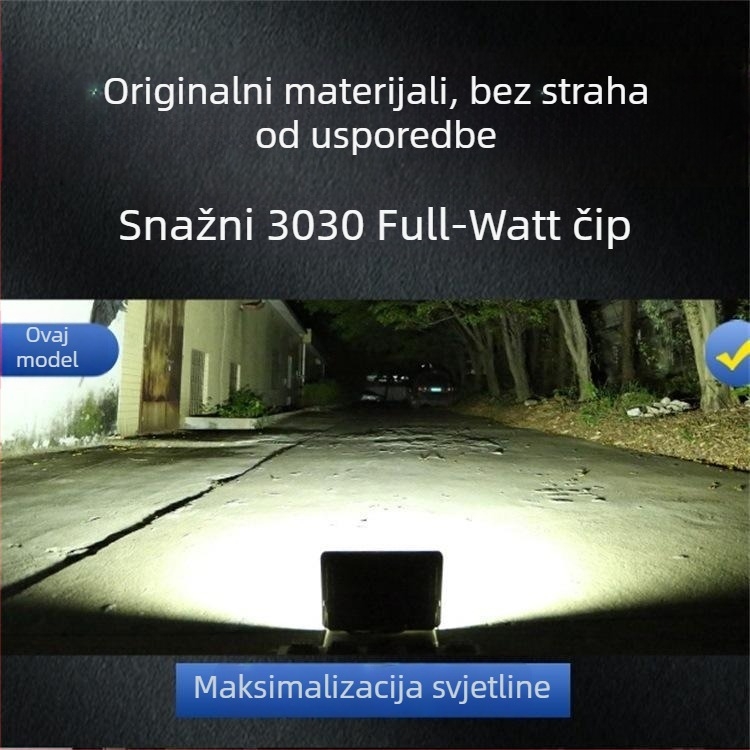 LED vanjski floodlight IP65 vodootporan za industrijske radionice i tvornice, 50W, 5000lm, 90° snop, aluminijsko kućište, crna