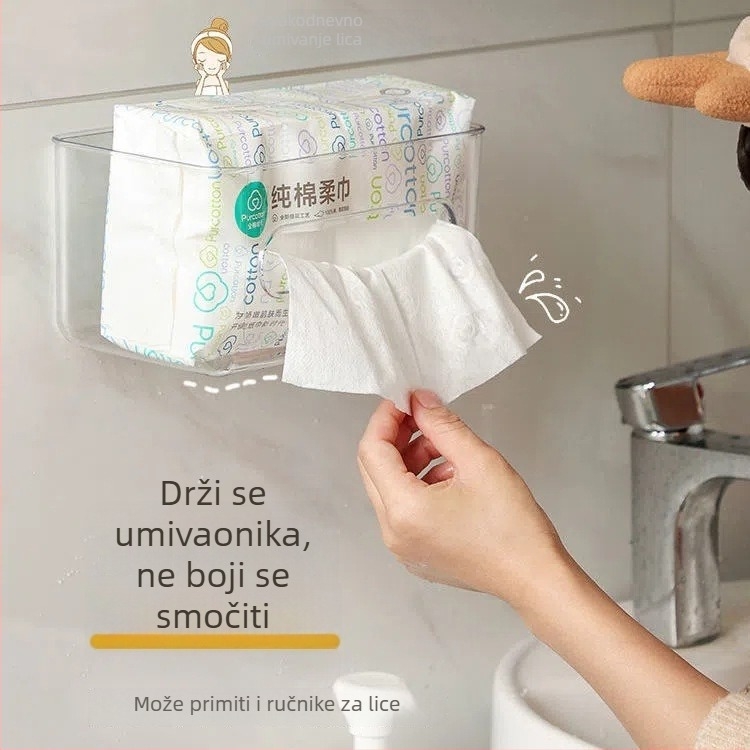 Akrilna kutija za maramice na zid – za kupaonicu i kuhinju