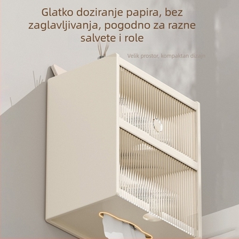 Akrilna vodootporna stenska kutija za toaletni papir s držačem za role — moderan minimalistički dizajn