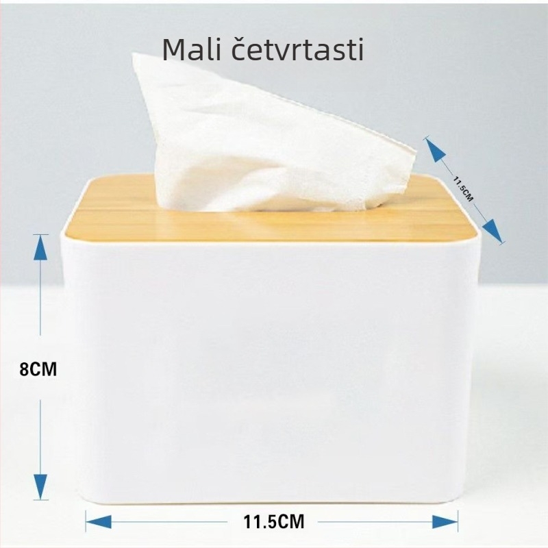 Prilagođena kutija za maramice s poklopcem za stolno i kućno korištenje — mogućnost tiska logotipa, idealan poklon za hotel