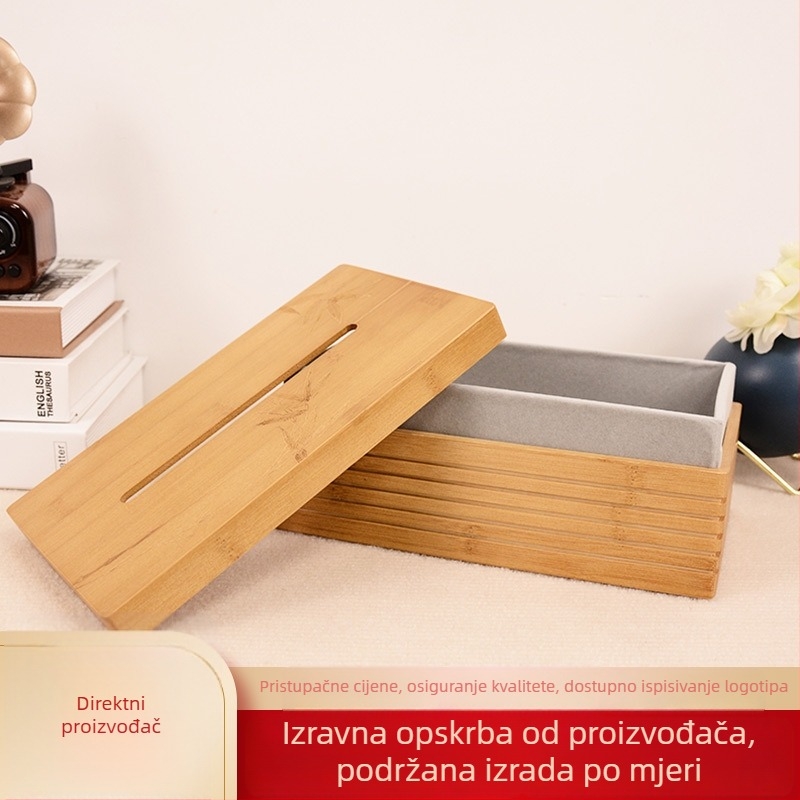 Drvena kutija za maramice s izvlačnim ladicom - jednostavan moderni kućni dodatak