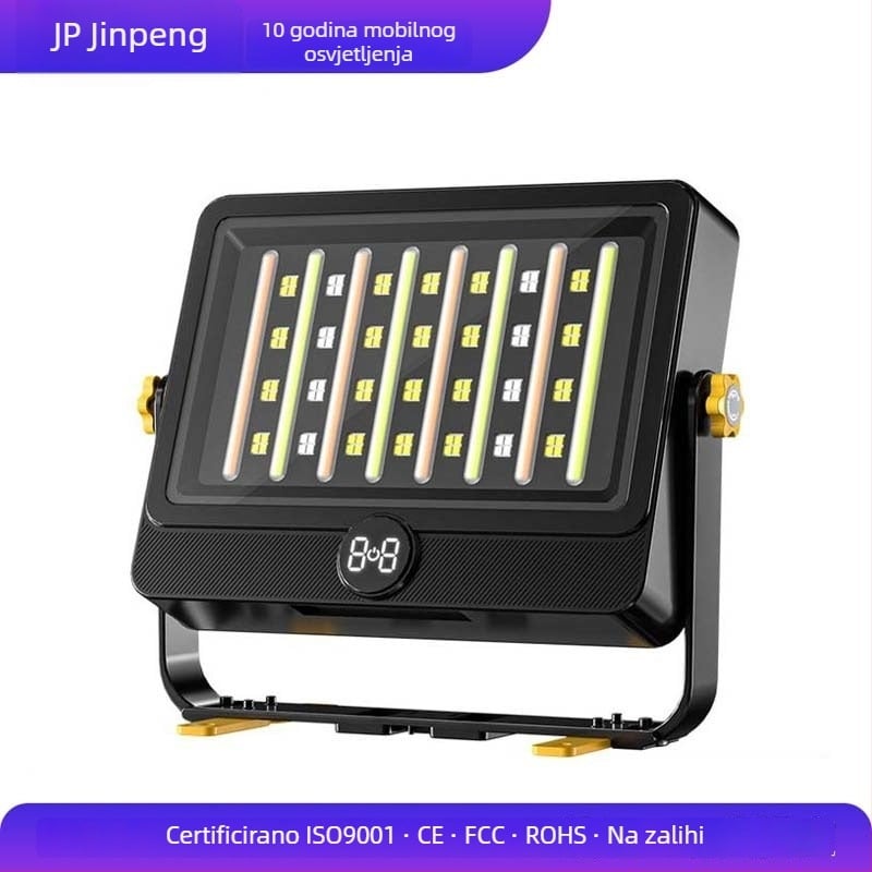 Solarni vanjski vrtni floodlight s senzorom pokreta, IP65 vodootporno, 20W visoke snage, višefunkcionalno osvjetljenje.
