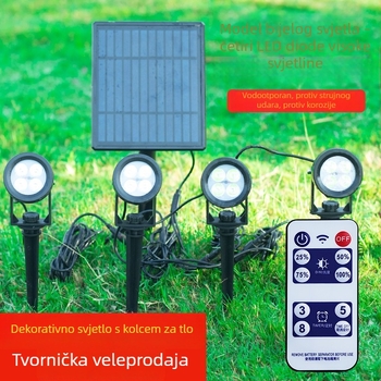 Solarni LED reflektor za drvo, vanjski IP65 vodootporan projektor za dvorište i travnjak, šareno projekcijsko svjetlo