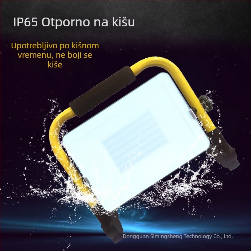 Bluetooth vanjski floodlight visoke jačine, 50W, prijenosno IP65 vodootporna kamping svjetlo s dugim trajanjem baterije