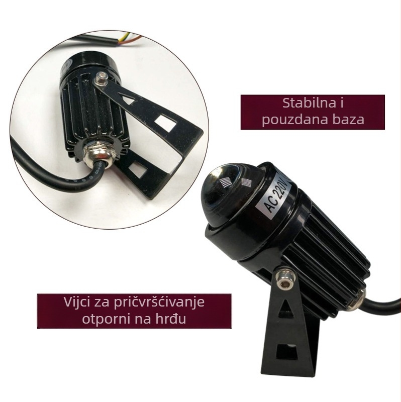 LED linearno flood svjetlo 10W, vanjsko, IP65 vodootporno, zidni montažni