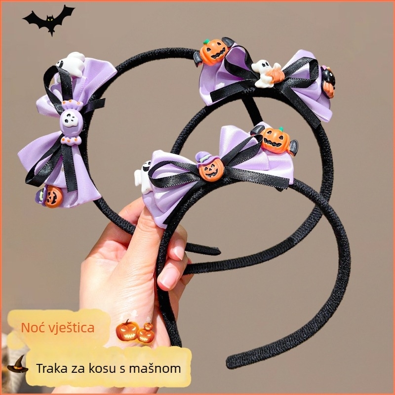 2025 nova verzija dječje čelenke za kosu za Halloween, za djevojčice, alat za uređivanje kose, crtani dizajn, nježno prema kosi