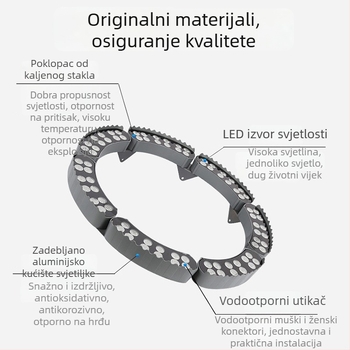 LED prstenasta lampa za drvo, vanjska vodootporna rasvjeta s RGB promjenom boja za krajolik