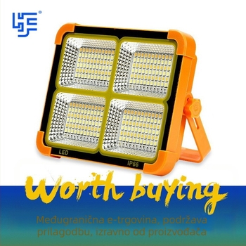 Solarno punjena lampa za kampiranje, prijenosni LED reflektor za vanjske potrebe i nužnu rasvjetu