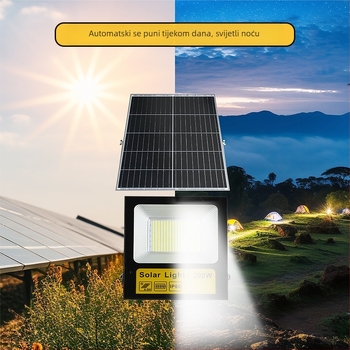 LED solarni reflektor 300W IP66, vanjska zidna rasvjeta za vrt i dvorište