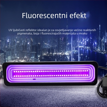 Unutarnji i vanjski LED floodlight s IR daljinskim upravljačem, UV svjetlo, RGB ljubičasta, IP65, 30W