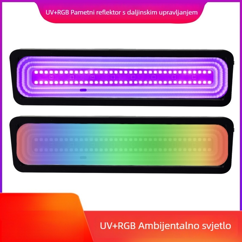 Unutarnji i vanjski LED floodlight s IR daljinskim upravljačem, UV svjetlo, RGB ljubičasta, IP65, 30W