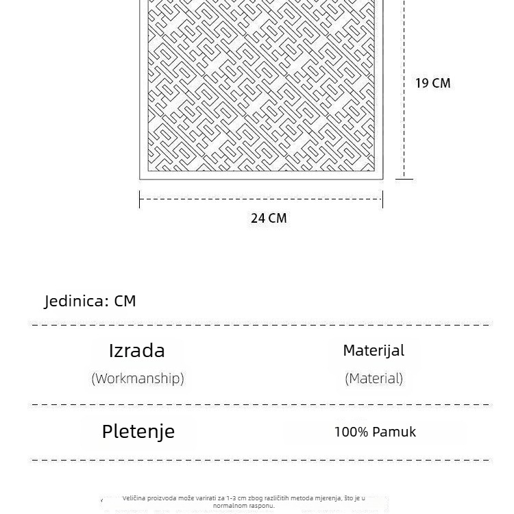 Crvena tkana kutija za maramice za automobil