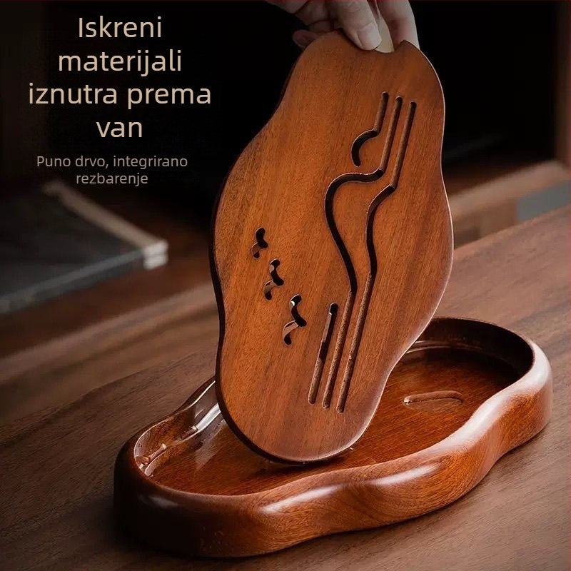 Bambusni pladanj za čaj s uzorkom drveta kruške, otporan na plijesan, za kućnu upotrebu, pogodan za Kung Fu čaj setove, suho pripremanje, mogućnost prilagodbe logotipa