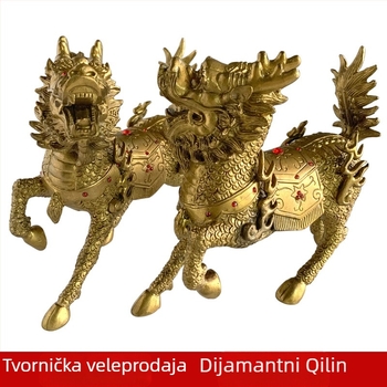 Par mosadnih Kirin ukrasa s dijamantnim motivom
