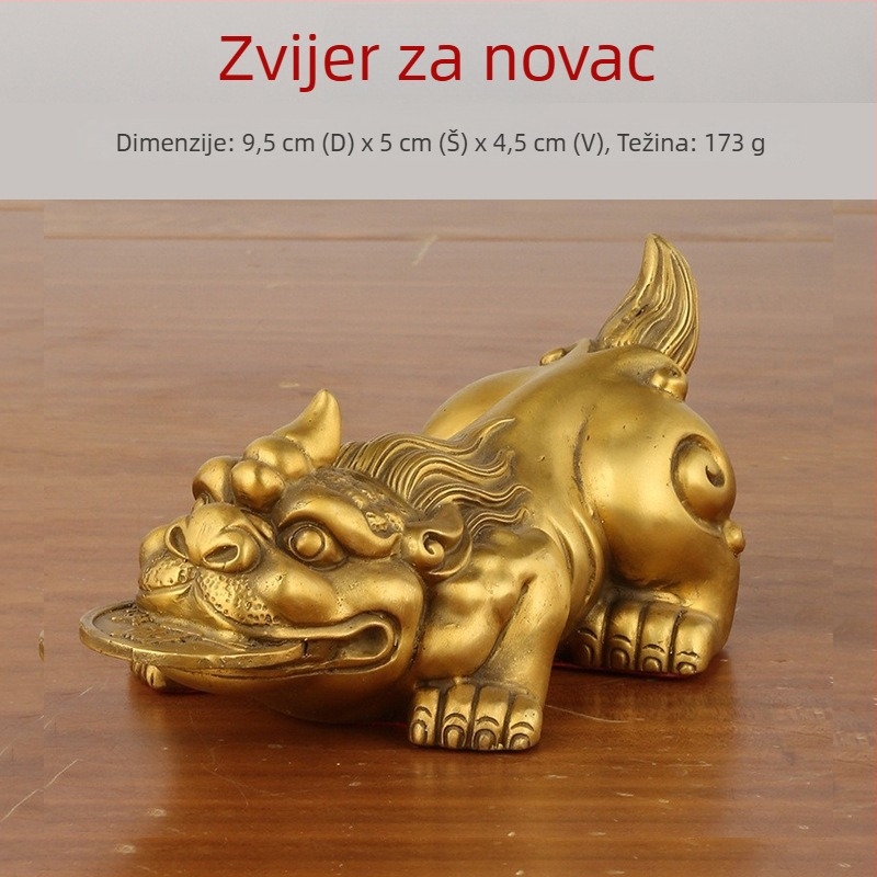 Mosazni čajni ljubimac za dom i ured – dekorativni metalni predmet