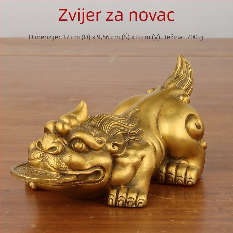 Mosazni čajni ljubimac za dom i ured – dekorativni metalni predmet