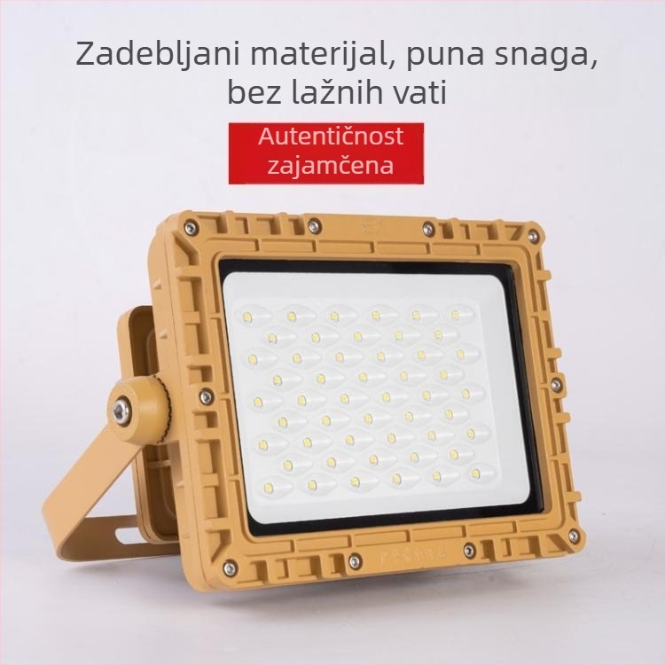 LED eksplozijski otporno svjetlo za radionice i tvornice, osvjetljenje bez održavanja za skladišta, kemijske tvornice, benzinske postaje i protupožarni reflektori