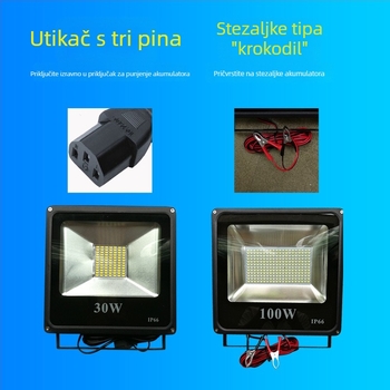 LED reflektor niskog napona za vanjsku upotrebu, 12-85V AC/DC, 240 LED, ~3000 lm, 145° snop, aluminijsko kućište, IP65, model TGD02, za vanjsku primjenu i pomorske primjene