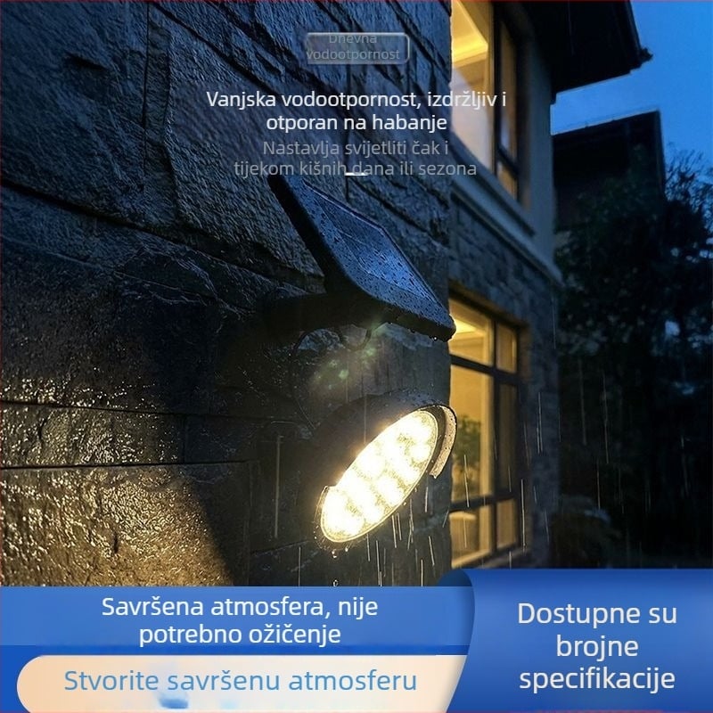 Solárni podijeljeni reflektor za osvjetljenje drveća, zemaljna vanjska rasvjeta, vodootporna vrtna rasvjeta, rasvjeta travnjaka