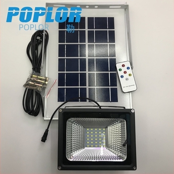 LED solarno flood svjetlo za vanjsku rasvjetu, 10/20/30/50/100W, kontrola zvukom i svjetlom, vodootporno, daljinsko upravljanje