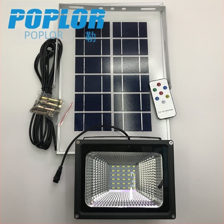 LED solarno flood svjetlo za vanjsku rasvjetu, 10/20/30/50/100W, kontrola zvukom i svjetlom, vodootporno, daljinsko upravljanje