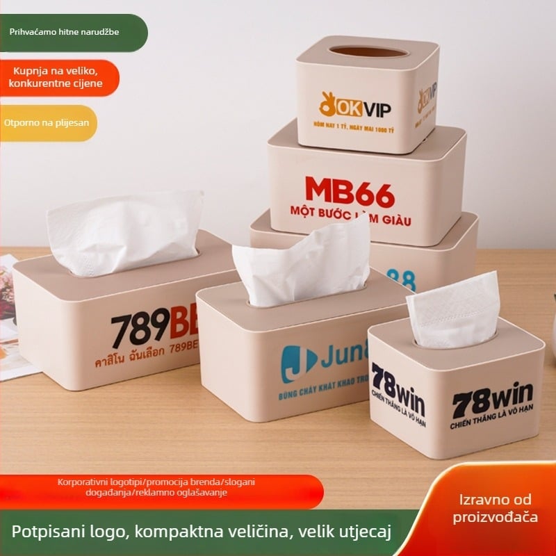 Plastična kutija za maramice s prilagođenim logom, za hotele i kupaonice, pravokutna