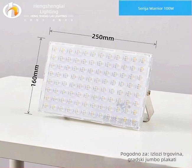 Serija Hengshenglai Zhan Shen – vanjski LED floodlight od 200W, otporan na eksplozije, izuzetno svijetao, vodootporan za skladišta