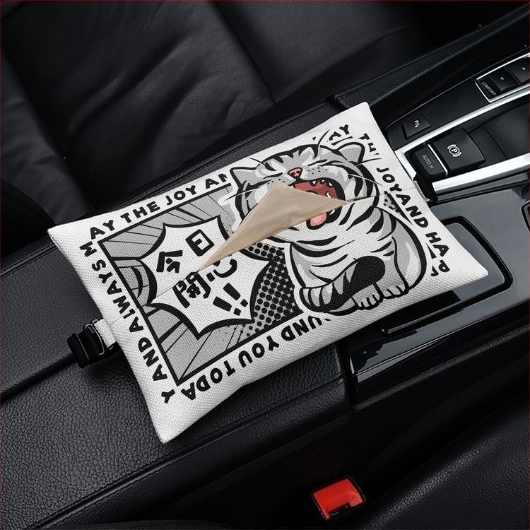 Kutija maramica za auto – prijenosna slatka viseća PU kućišta za auto, dnevni boravak i kupaonica