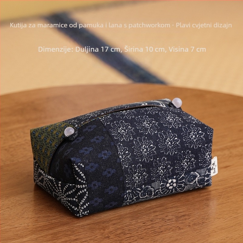 Jacquard kutija za maramice od tkanine s cvjetnim uzorkom, ručna izrada, novi kineski stil, dnevni boravak, ured, dom, stol za kavu