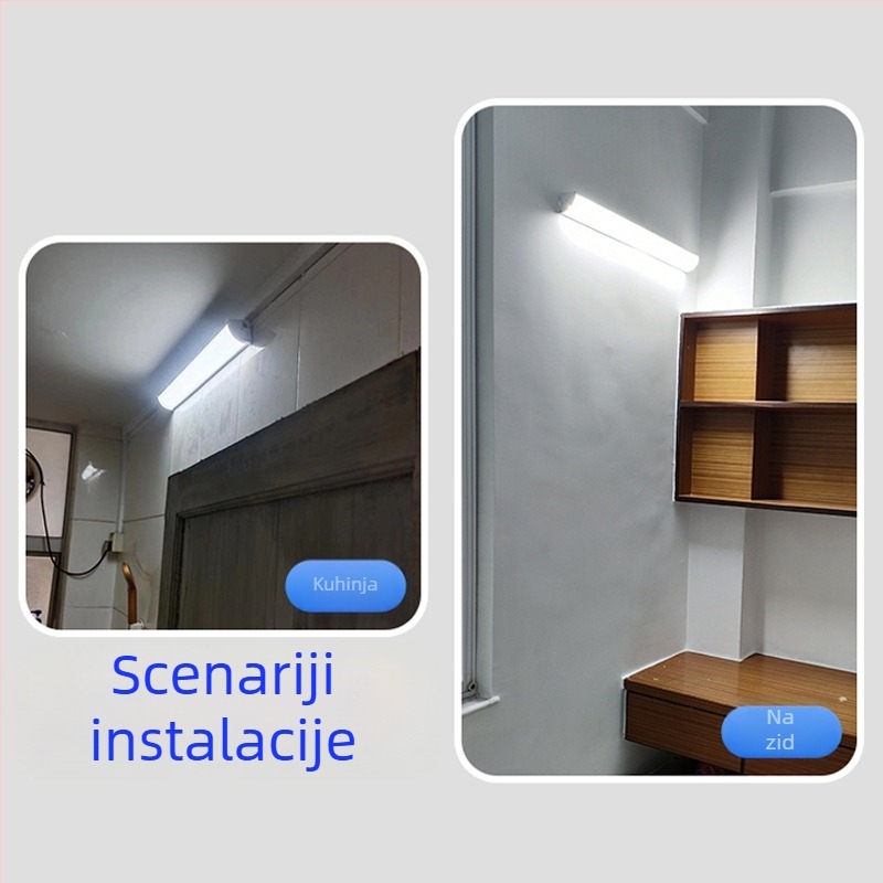 LED cijev s pravim kutom, 1.2 m, 40W/60W, kutna LED cijev, integriran T90, površinska montaža, duga trokutasta svjetiljka