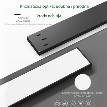 Shunguan Lighting LED Uredno Osvjetljenje, Crno Pravokutno Anti-Glare Viseće Svjetlo, Moderan Industrijski Stil