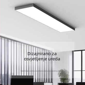 LED stropno svjetlo u traci, pravokutno, ultra svijetlo, površinska montaža, za ured, učionu i sunroom, ravno panelno svjetlo